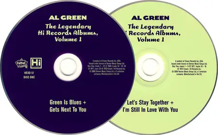 Al Green - The Legendary Hi Records Albums, Volume 1 (2006) 4 Albums On 2 CD