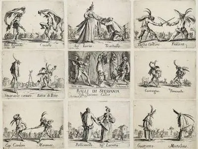 Jacques Callot  (1592 -1635 ) - Balli di Sfessania (plates)