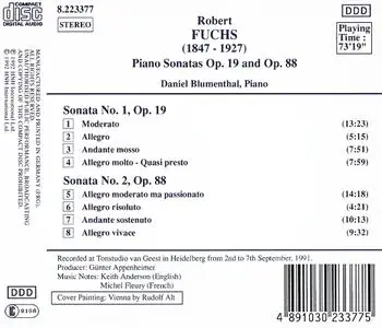 Daniel Blumenthal - Fuchs: Piano Sonatas, Vol. 1 (1993)