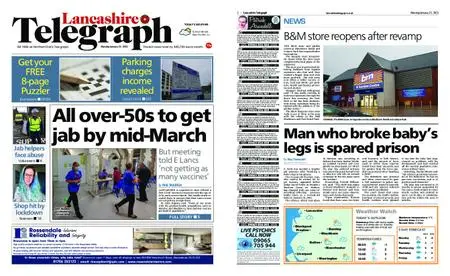 Lancashire Telegraph (Blackburn, Darwen, Hyndburn, Ribble Valley) – January 25, 2021