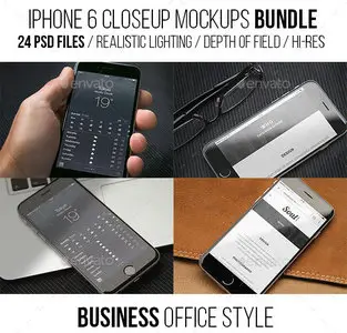 GraphicRiver - iPhone 6 Closeup Mockups Bundle