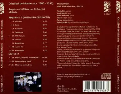 Raúl Mallavibarrena, Musica Ficta - Cristóbal de Morales: Requiem (2000)