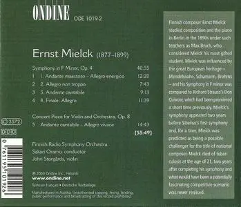 John Storgårds, Sakari Oramo - Ernst Mielck: Symphony, Concert Piece for Violin and Orchestra (2003)
