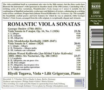 Hiyoli Togawa & Lilit Grigoryan - Romantic Viola Sonatas (2018)