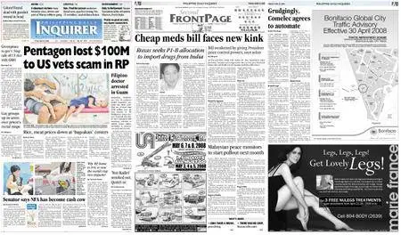 Philippine Daily Inquirer – April 25, 2008