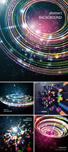 Abstract Perspective Circle Backgrounds