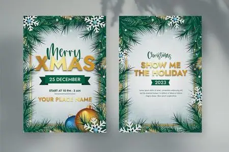 Christmas Greeting Card Template GJHGWMW