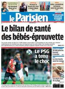 Le Parisien + cahier Paris - Lundi 16 aout 2010
