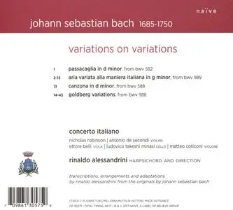 Concerto Italiano, Rinaldo Alessandrini - J.S. Bach: Variations on Variations (2017)