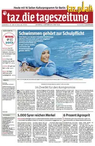 Tageszeitung TAZ vom 12 September 2013
