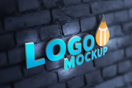 3 Logo Mock-up Template PSD