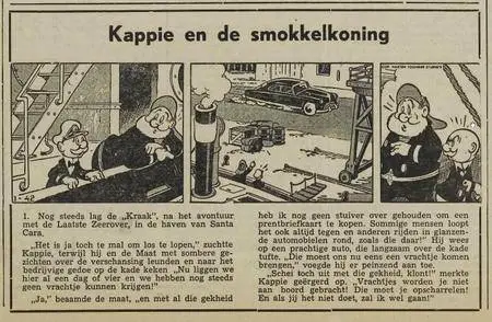 Kranten Strips 00 Kappie V042 Kappie En De Smokkelkoning De Bel 1959