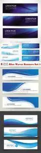 Vectors - Blue Waves Banners Set 7