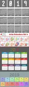 Vectors - 2019 Calendars Set 6