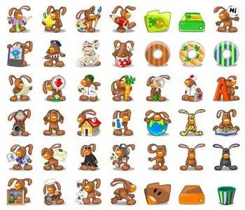 Icons with Rabbits