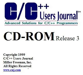 The C/C++ Users Journal CD-ROM, Release 3, January 1990 - December 1999