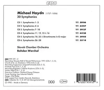 Bohdan Warchal, Slovak Chamber Orchestra - Michael Haydn: 20 Symphonies [6CDs] (1998)