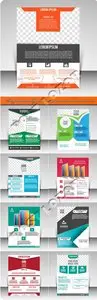 Design business layout for magazine or brochure vector 34