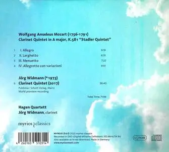 Jörg Widmann, Hagen Quartett - Mozart & Widmann: Clarinet Quintets (2022)