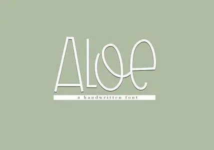 CreativeMarket - Aloe - A Handwritten Font 2583429