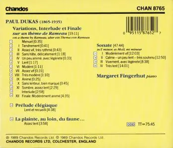 Margaret Fingerhut - Dukas: Piano Works (1989)