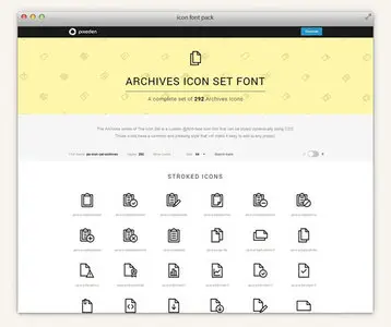 The Icons Font Set - Archives
