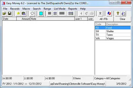 Clintonville Software Easy Money 6.2
