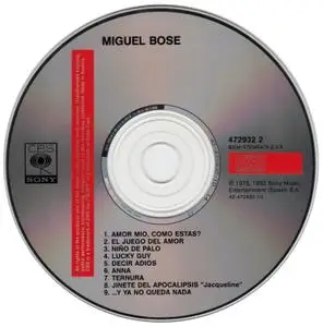 Miguel Bosé - Miguel Bosé (1978) [1992, Reissue]