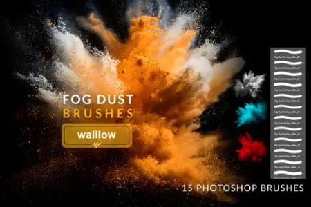 15-Pack Fog Dust Brushes for Photoshop
