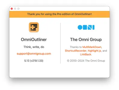 OmniOutliner Pro 5.13 Multilingual macOS