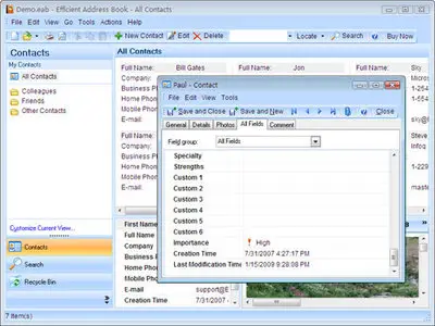 Efficient Address Book Pro 1.67 Build 100