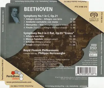 Beethoven - Royal Flemish Philharmonic, Herreweghe - Symphonies 1 & 3 [Hybrid SACD: PS3 SACD Rip & EAC CD Rip]