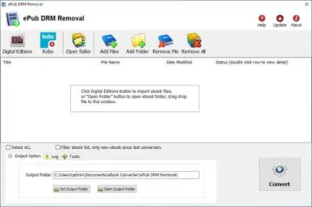 ePub DRM Removal 4.22.10316.398 Portable