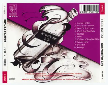 Rose Tattoo - Scared For Life (reissue) (1982/1990) RE-UPLOAD
