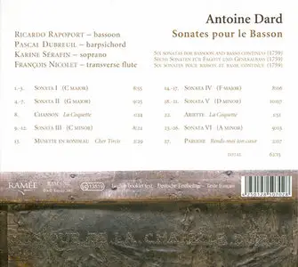 Antoine Dard (1715-1784) - Rapoport / Dubreuil - Sonates pour le Basson (2007) {Repost}