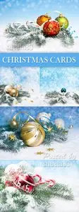 Stock Photo - Blue Christmas Cards 3