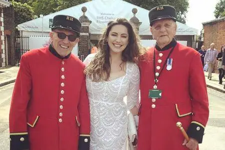 Kelly Brook at the Chelsea Flower Show in London on May 22, 2017