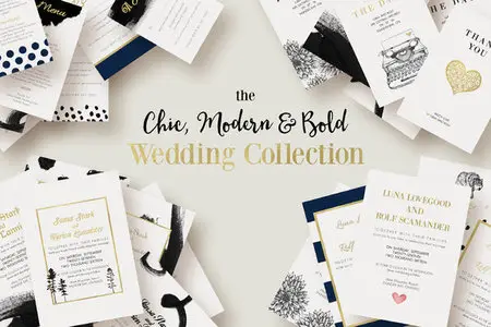 CreativeMarket - Chic, Modern & Bold Wedding Collection