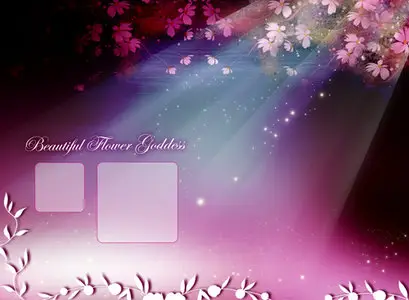 PSD Beautiful Flower Goddes