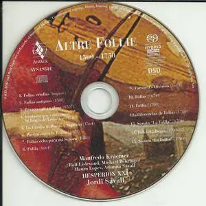 Jordi Savall & Hespèrion XXI - Altre Follie, 1500-1750 (2005) {Alia Vox AVSA9844}