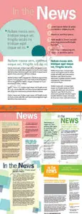 Template for business or non-profit organization newsletter vector