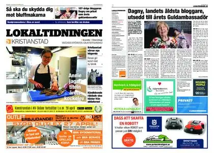 Lokaltidningen Kristianstad – 20 april 2019