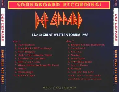 Def Leppard - Rock Till You Drop! (2CD) (2012) {Sonic Nugget} **[RE-UP]**