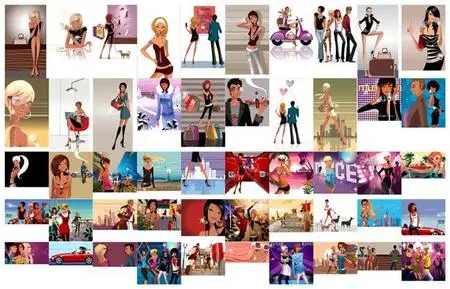Fashion City Woman Theme in CorelDRAW
