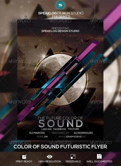 GraphicRiver Futuristic Sound Flyer Design