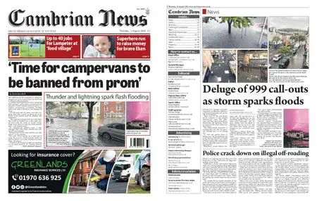 Cambrian News Aberystwyth – 13 August 2020