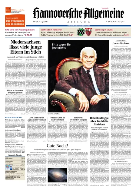 Hannoversche Allgemeine Zeitung - 24.08.2011