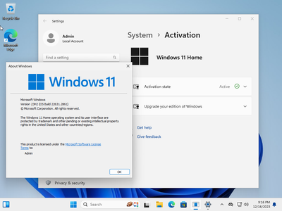 Windows 11 AIO 13in1 23H2 Build 22631.2861 (No TPM Required) Preactivated Multilingual December 2023