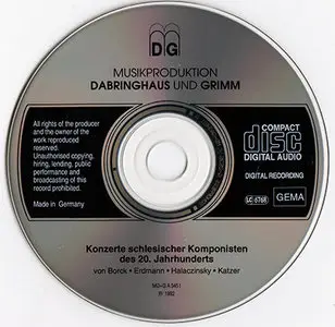 Various Composers - Konzerte schlesischer Komponisten des 20. Jahrhunderts (1992)