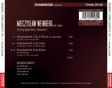 Arcadia Quartet - Mieczysław Weinberg: String Quartets, Volume 1 (2021)
